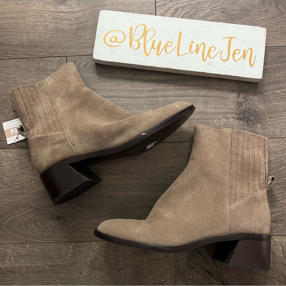 Dolce Vita Taupe Suede Booties